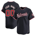 Custom W.Nationals Navy Limited Home Game Any Name & Number Gdoa Stitched Jerseys