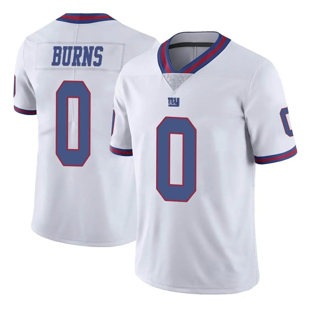 NY.Giants #0 Brian Burns Player White Color Rush Home Game Gdoa Stitched Jerseys