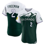 C.Rockies #2 Tyler Freeman Player Green City Connect Limited Elite Home Gdoa Stitched Jerseys