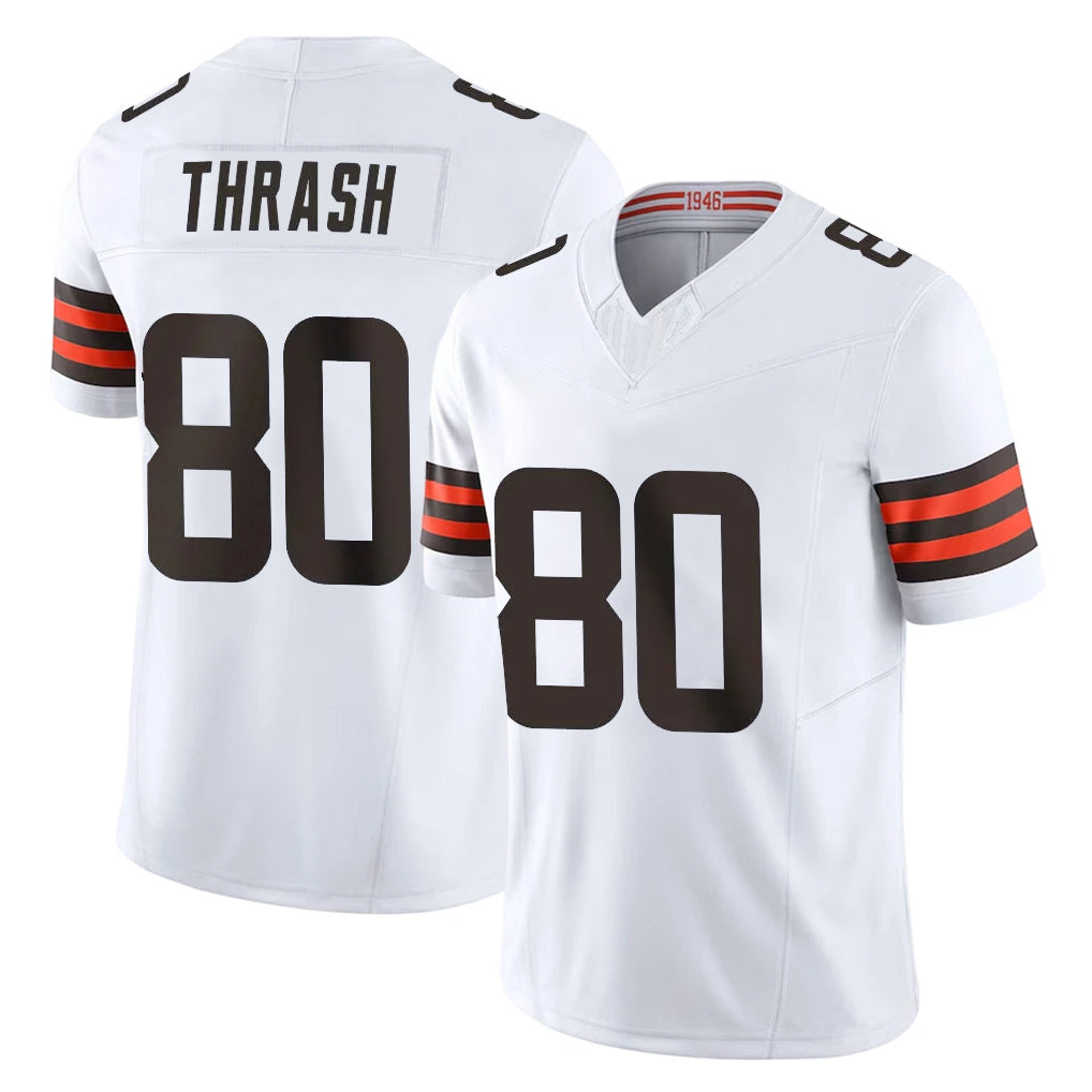 C.Browns #80 Jamari Thrash Player White Vapor F.U.S.E. Limited Home Game Gdoa Stitched Jerseys