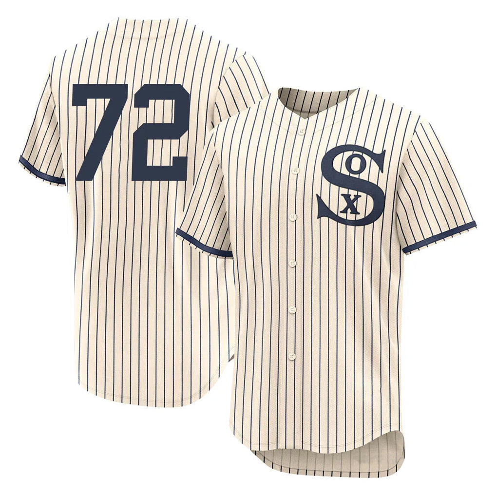C.White Sox #72 Carlton Fisk Player Cream Field of Dreams Limited Elite Home Gdoa Stitched Jerseys