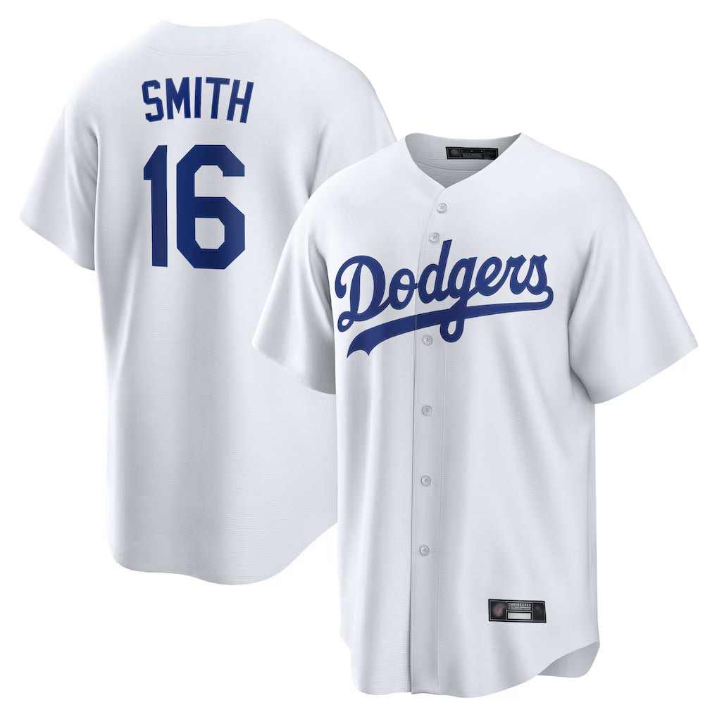 LA.Dodgers #16 Will Smith Player White Game Home Fdoa Stitched Jerseys