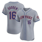 NY.Mets #16 Dwight Gooden Player Gray Road Limited Elite Home Fdoa Stitched Jerseys