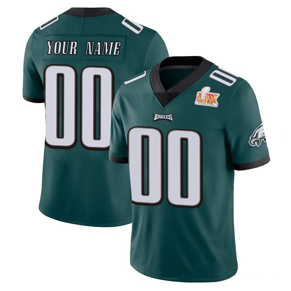 Custom P.Eagles Team Color Green Vapor Untouchable Super Bowl LIX Home Game Any Name & Numbers Gdoa Stitched Jerseys