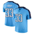 T.Titans #33 Cedric Gray Player Light Blue Limited Color Rush Home Game Gdoa Stitched Jerseys