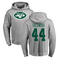 NY.Jets #44 Jamien Sherwood Player Gray LOGO Pullover Hoodies Limited Game Gdoa Stitched Jerseys