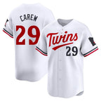 M.Twins #29 Rod Carew Player White Home Limited Fdoa Stitched Jerseys