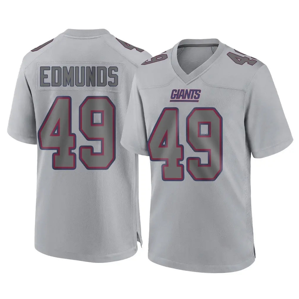 NY.Giants #49 Tremaine Edmunds Player Gray Atmosphere Fashion Limited Game Gdoa Stitched Jerseys