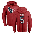 H.Texans #5 Jalen Pitre Player Red Pro Line Pullover Hoodie Limited Game Stitched Jerseys