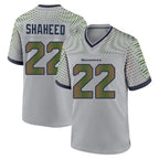 S.Seahawks #22 Rashid Shaheed Player Grey 2025 Rivalries Collection Home Game Gdoa Stitched Jerseys