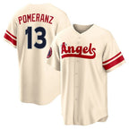 LA.Angels #13 Drew Pomeranz Player Cream City Connect Home Fdoa Stitched Jerseys
