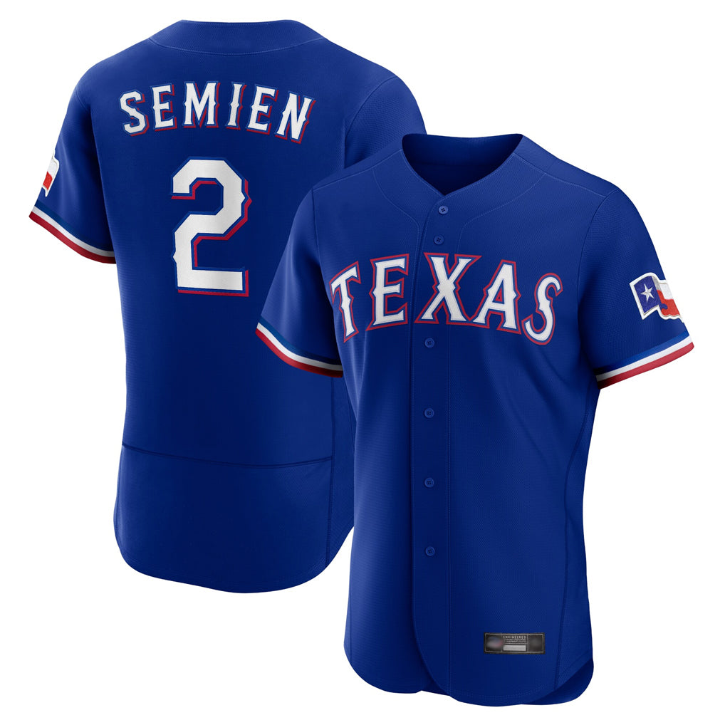 T.Rangers #2 Marcus Semien Player Royal Elite Home Limited Fdoa Stitched Jerseys