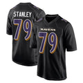 B.Ravens #79 Ronnie Stanley Player Black Carbon Fashion Home Game Gdoa Stitched Jerseys