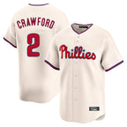 P.Phillies #2 Justin Crawford Player Cream Home Limited Fdoa Stitched Jerseys