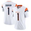 D.Broncos #1 Evan Engram Player White Limited Vapor F.U.S.E. Home Game Gdoa Stitched Jerseys