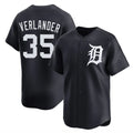 D.Tigers #35 Justin Verlander Player Navy Home Limited Game Gdoa Stitched Jerseys