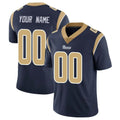 Custom LA.Rams Navy Limited Vapor Untouchable Home Game Any Name & Numbers Gdoa Stitched Jerseys