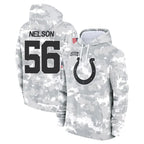 IN.Colts #56 Quenton Nelson Player Arctic Camo Salute to Service Hoodies Limited Game Gdoa Stitched Jerseys