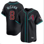 A.Diamondbacks #8 James McCann Player Black Limited Home Game Gdoa Stitched Jerseys