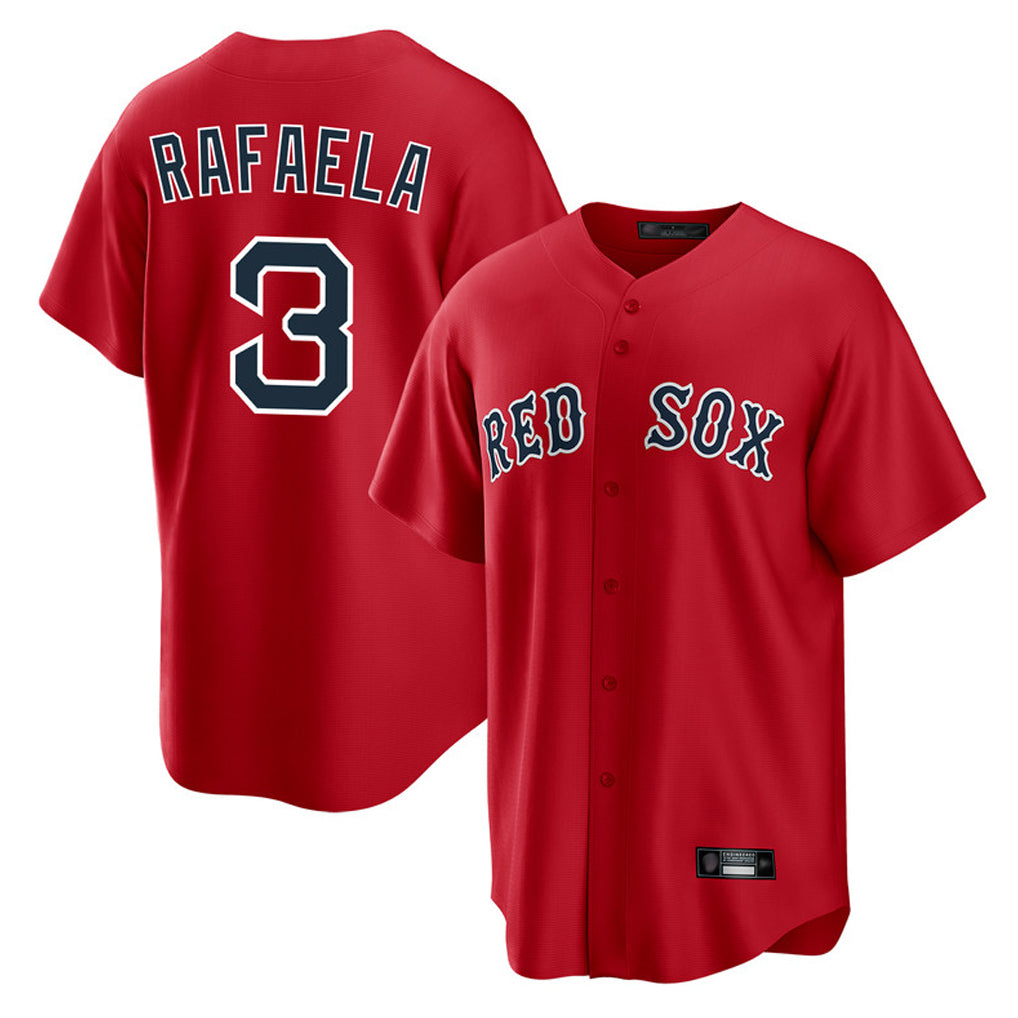 B.Red Sox #3 Ceddanne Rafaela Player Red Home Game Gdoa Stitched Jerseys