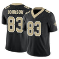 NO.Saints #83 Juwan Johnson Player Black Limited Vapor F.U.S.E. Home Game Gdoa Stitched Jerseys