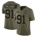 D.Lions #91 Tyleik Williams Player Olive 2025 Salute To Service Limited Home Game Gdoa Stitched Jerseys