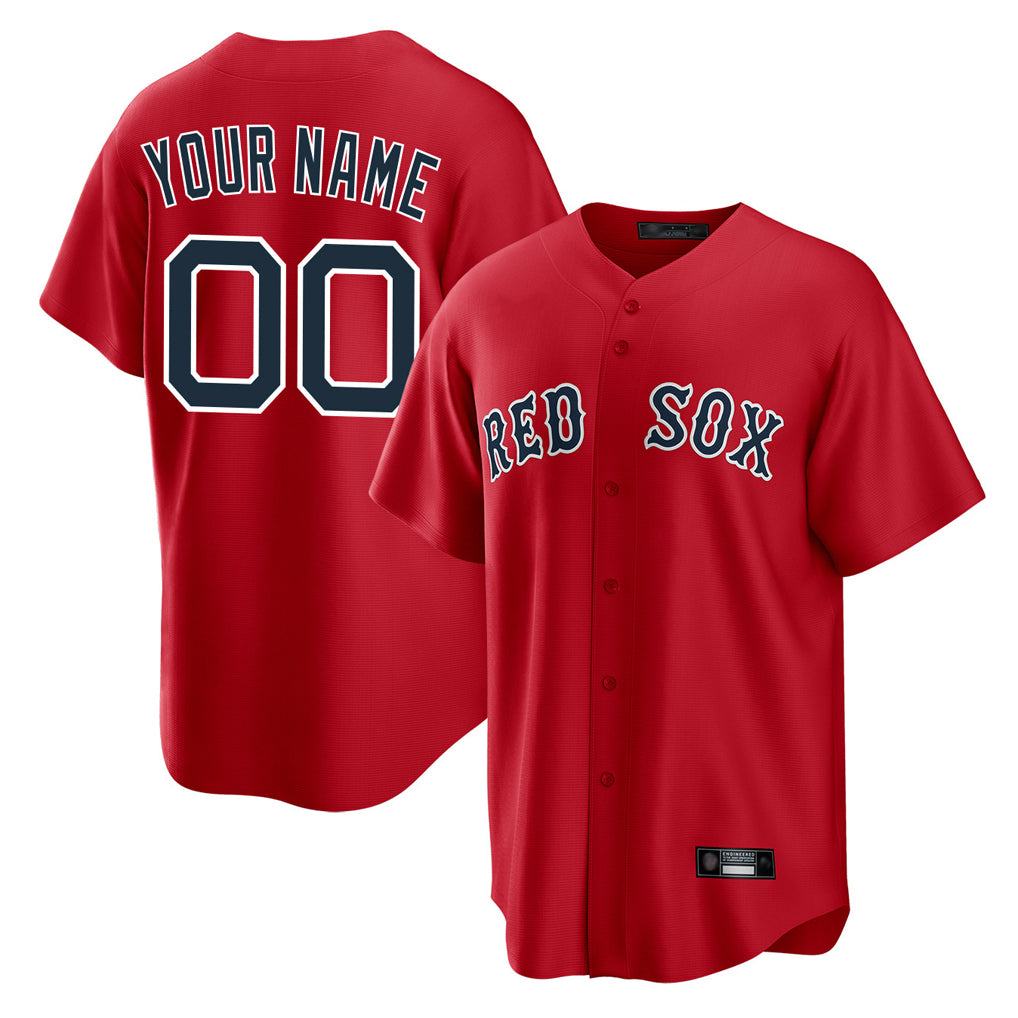 Custom B.Red Sox Red Home Game Any Name & Number Gdoa Stitched Jerseys