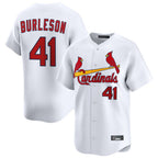 St. Louis Cardinals #41 Alec Burlesona Player White Home Limited Fdoa Stitched Jerseys