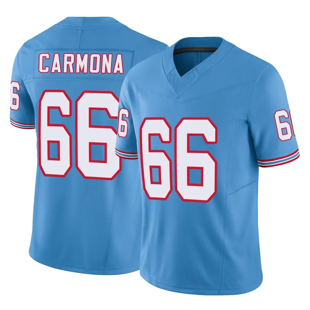 T.Titans #66 Fernando Carmona Jr. Player Light Blue Limited Vapor F.U.S.E. Home Game Gdoa Stitched Jerseys