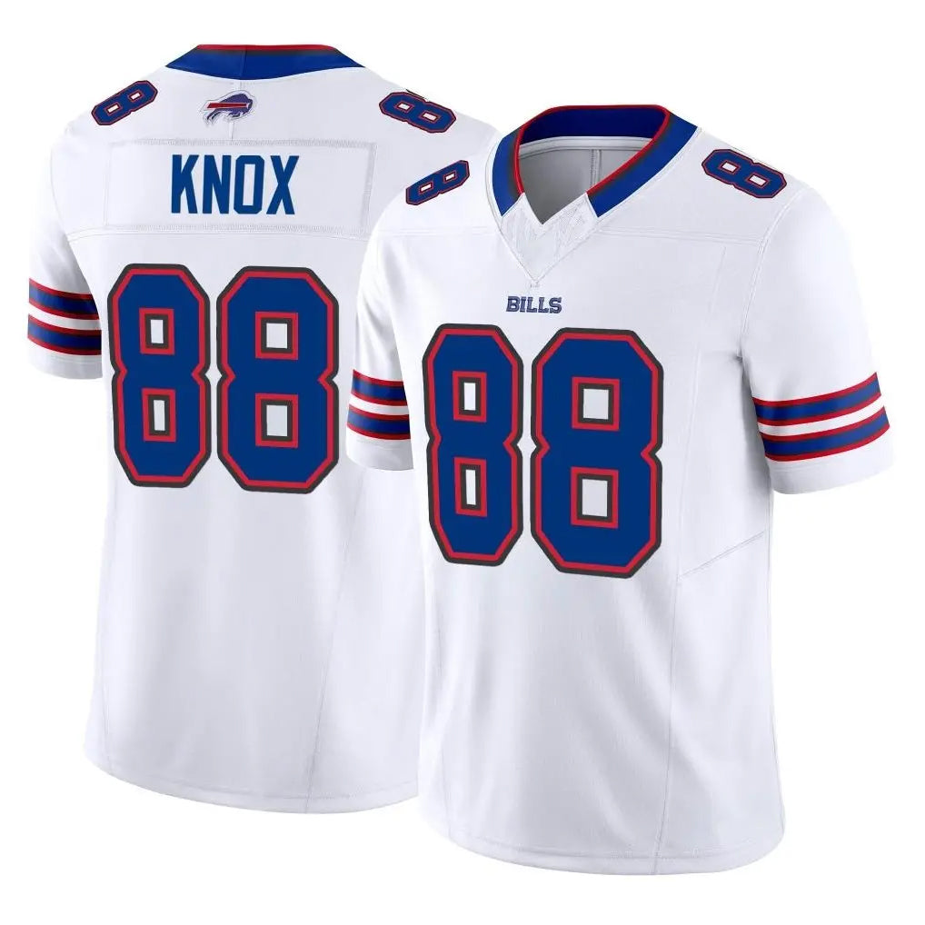 B.Bills #88 Dawson Knox Player White Vapor F.U.S.E. Limited Home Game Gdoa Stitched Jerseys