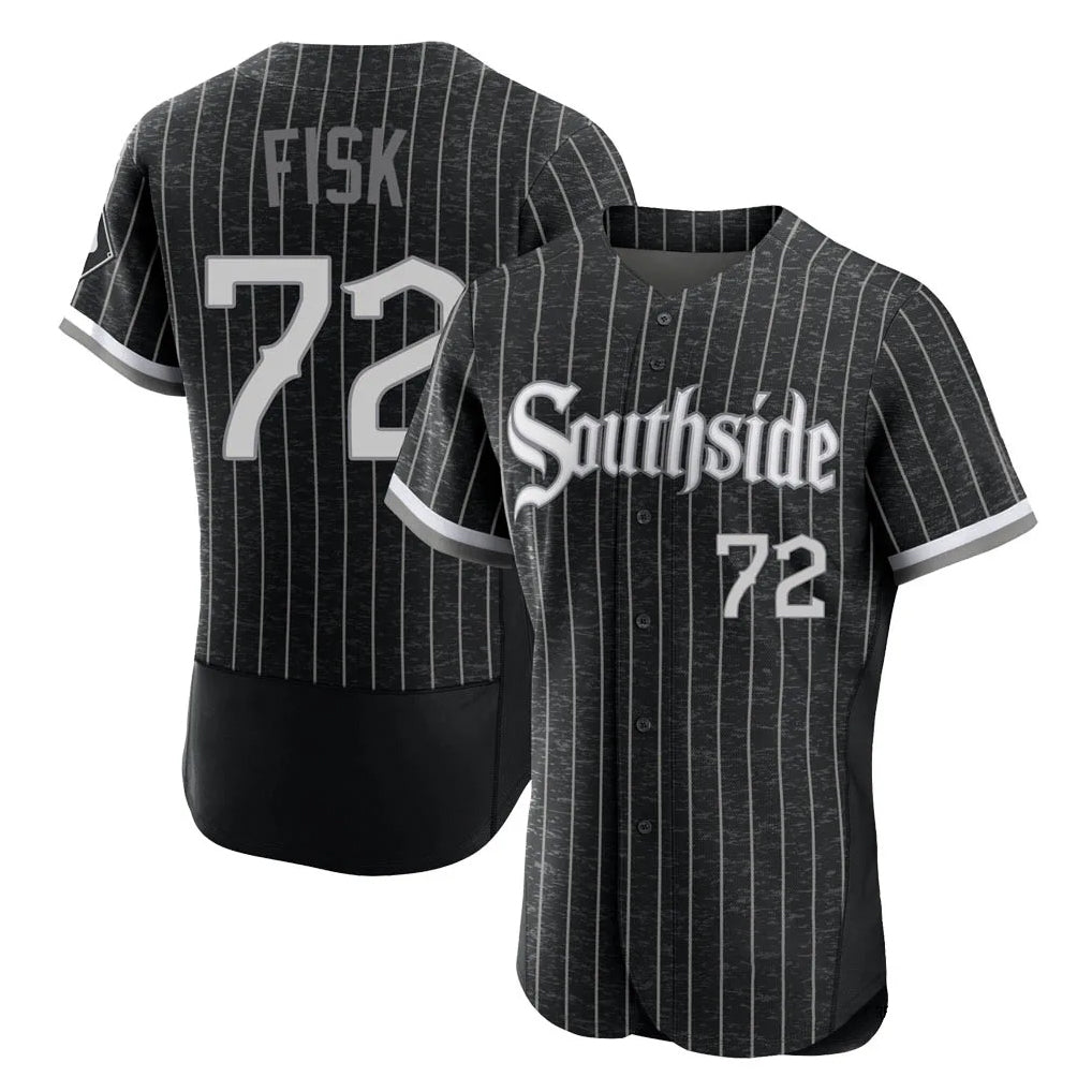 C.White Sox #72 Carlton Fisk Player Black City Connect Limited Elite Home Gdoa Stitched Jerseys