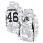 D.Lions #46 Jack Campbell Player Arctic Camo Salute to Service Hoodies Limited Game Gdoa Stitched Jerseys