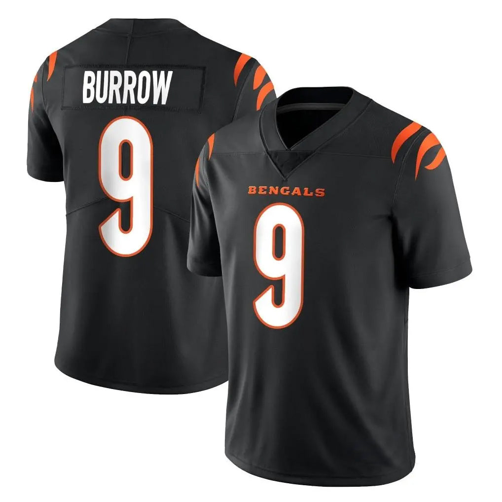 C.Bengals #9 Joe Burrow Player Black Vapor Untouchable Limited Home Game Gdoa Stitched Jerseys