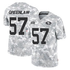 SF.49ers #57 Dre Greenlaw Player Arctic Camo Limited Salute To Service Home Game Gdoa Stitched Jerseys