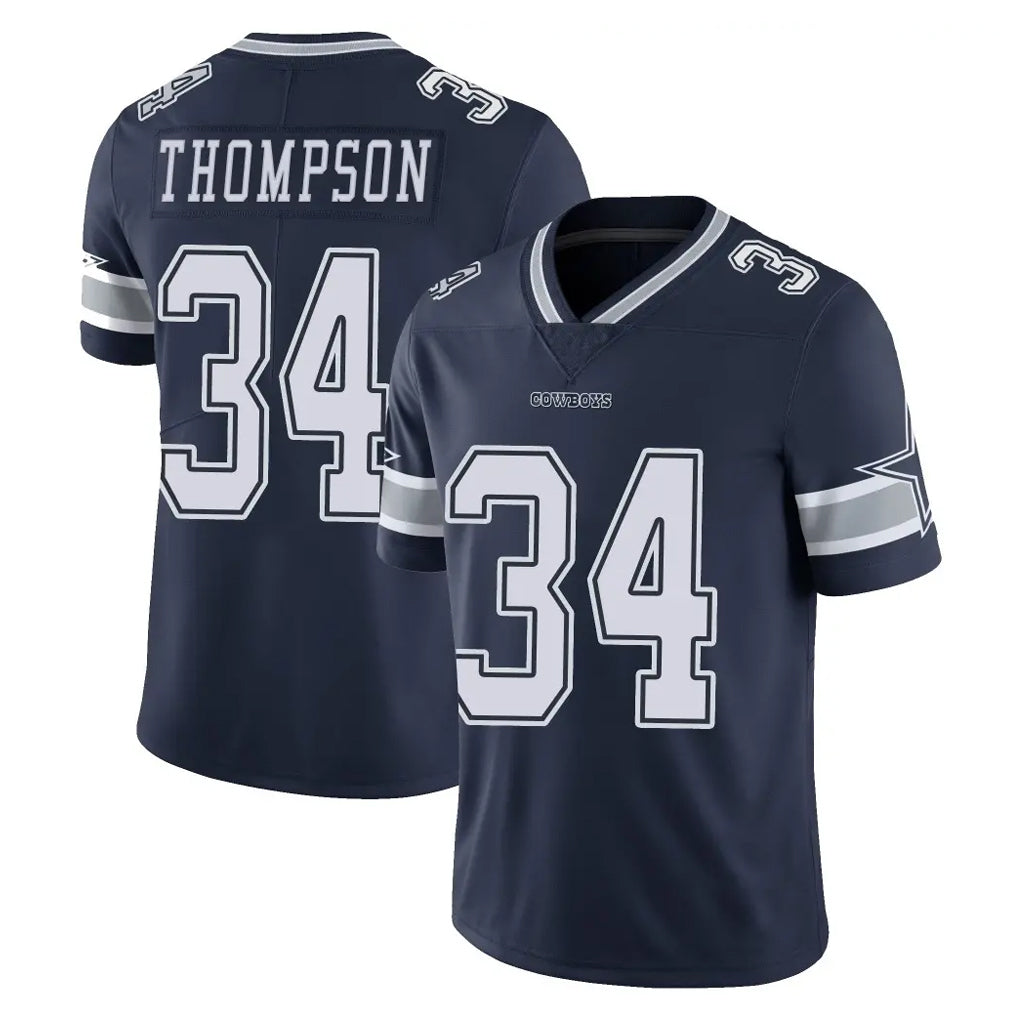 D.Cowboys #34 Jalen Thompson Player Navy Vapor Untouchable Limited Home Game Gdoa Stitched Jerseys