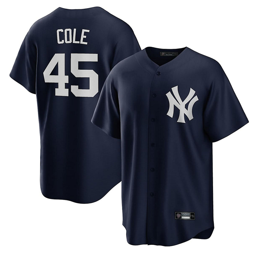 NY.Yankees #45 Gerrit Cole Player Navy Game Home Fdoa Stitched Jerseys