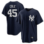 NY.Yankees #45 Gerrit Cole Player Navy Game Home Fdoa Stitched Jerseys