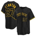 NY.Yankees #27 Giancarlo Stanton Player Black Snake Skin City Game Home Fdoa Stitched Jerseys