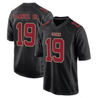 SF.49ers #19 Deebo Samuel Sr. Player Black Fashion Home Game Gdoa Stitched Jerseys