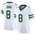 NY.Jets #8 Andre Cisco Player White Legacy Limited Vapor F.U.S.E. Home Game Gdoa Stitched Jerseys