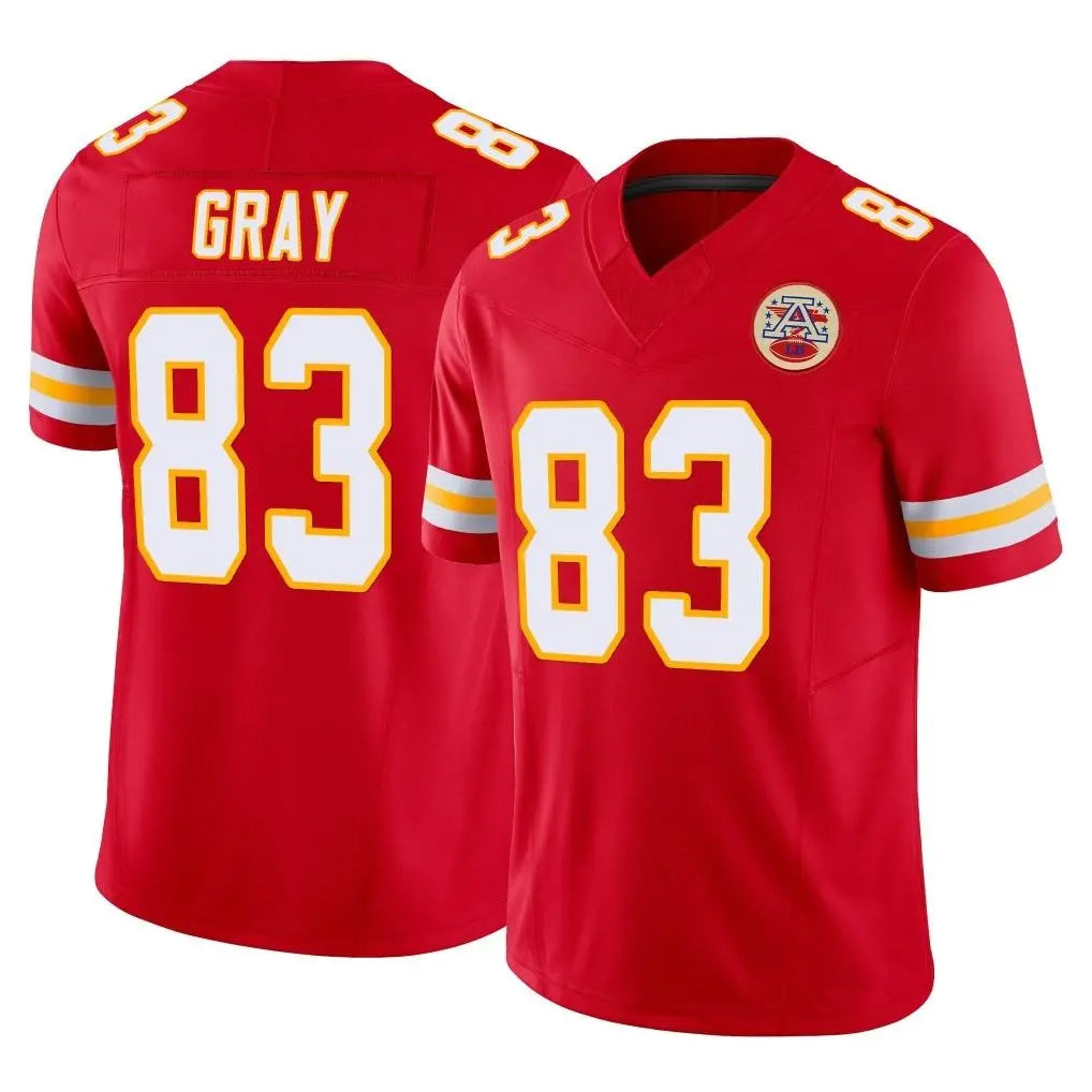 KC.Chiefs #83 Noah Gray Player Red Limited Vapor F.U.S.E. Home Game Stitched Jerseys