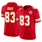 KC.Chiefs #83 Noah Gray Player Red Limited Vapor F.U.S.E. Home Game Stitched Jerseys
