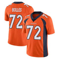 D.Broncos #72 Garett Bolles Player Orange Color Vapor Untouchable Limited Game Gdoa Stitched Jerseys