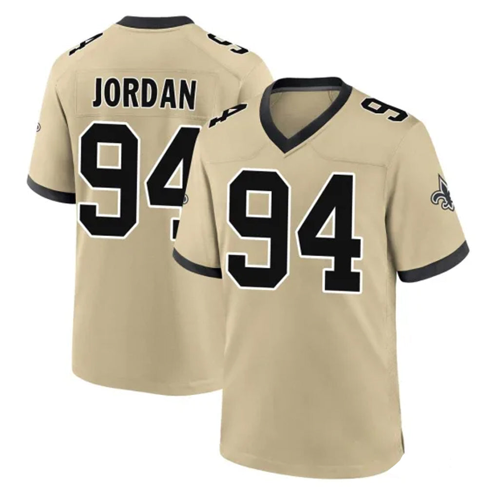 NO.Saints #94 Cameron Jordan Player Gold Home Game Gdoa Stitched Jerseys