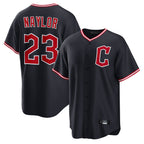 C.Guardians #23 Bo Naylor Player Navy Home Game Gdoa Stitched Jerseys