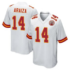 KC.Chiefs #14 Matt Araiza Player White Home Game Gdoa Stitched Jerseys