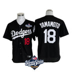 LA.Dodgers #18 Yoshinobu Yamamoto Player Black World Series Limited Home Fdoa Stitched Jerseys