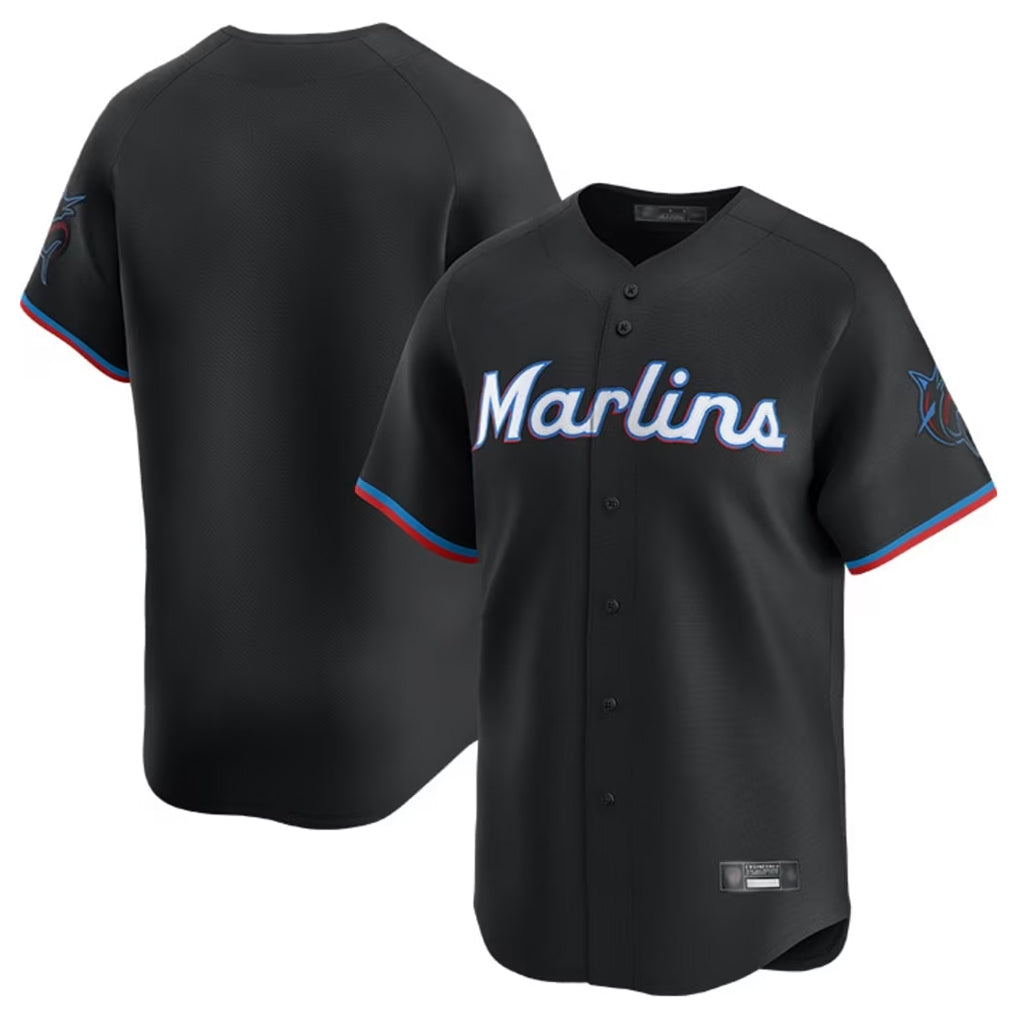 M.Marlins ## Marlins Blank Player Black  Home Limited Fdoa Stitched Jerseys