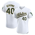 Athletics #40 Luis Severino player White Elite Home Stitched Jersey