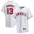 LA.Angels #13 Drew Pomeranz Player White Home Game Fdoa Stitched Jerseys